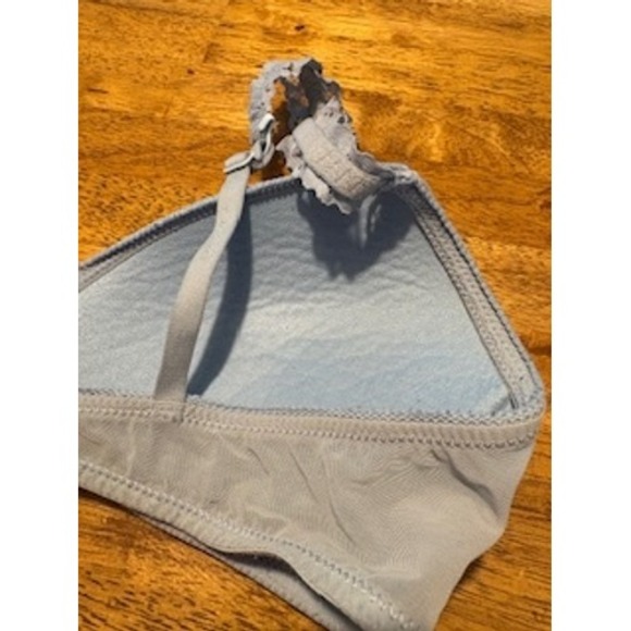 Aerie Sunnie Wireless Lightly Lined Bra 36B Blue Lace Straps Everyday Comfort - Picture 6 of 7